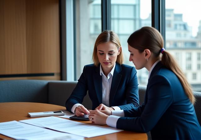 Axiom Contracts legal team reviewing complex documents in a London office